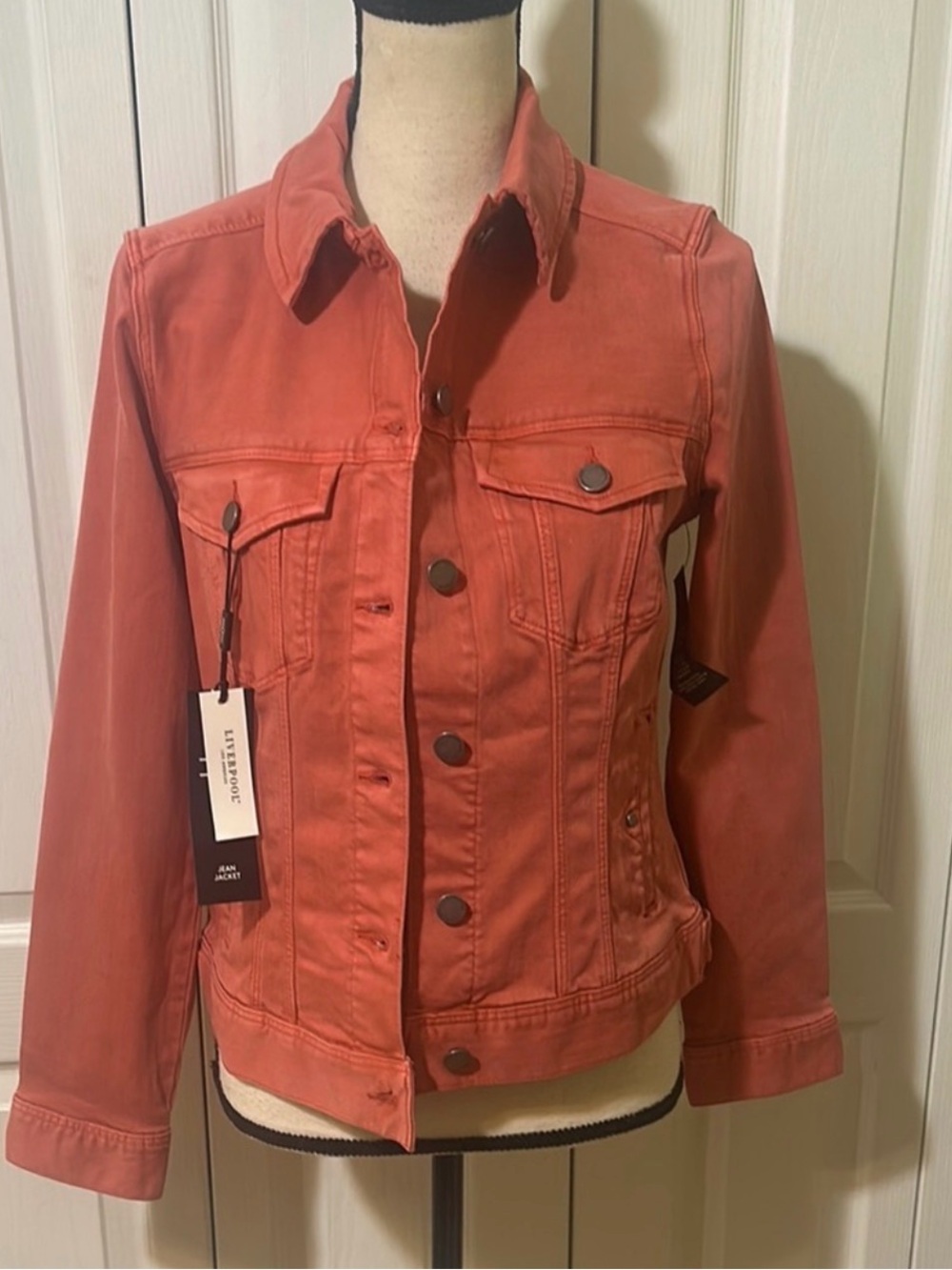Liverpool Women's Salmon color small Jean Jacket